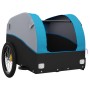 Rimorchio da Bici Nero e Blu 45 kg in Ferro