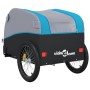 Rimorchio da Bici Nero e Blu 45 kg in Ferro