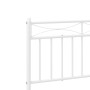 Giroletto con Testiera Metallo Bianco 90x190 cm
