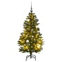 Albero Natale Incernierato con 150 LED e Palline 150 cm