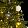 Albero Natale Incernierato con 150 LED e Palline 150 cm