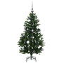 Albero Natale Incernierato con 150 LED e Palline 150 cm