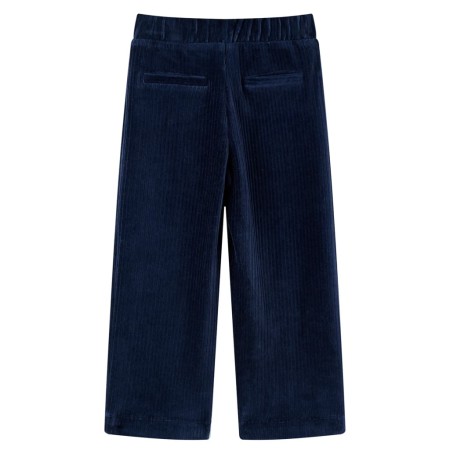 Pantaloni da Bambino in Velluto a Coste Blu Marino 140