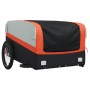 Rimorchio da Bici Nero e Arancione 45 kg in Ferro