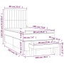 Giroletto a Molle con Materasso Grigio Scuro 90x190 cm Tessuto