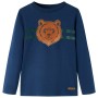 Maglietta da Bambino a Maniche Lunghe Blu Marino 140