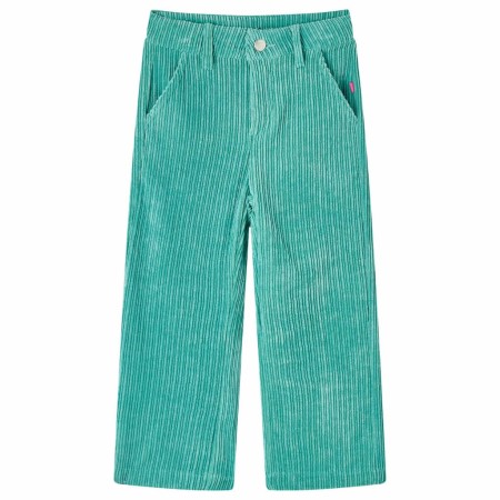 Pantaloni per Bambini in Velluto a Coste Verde Menta 92