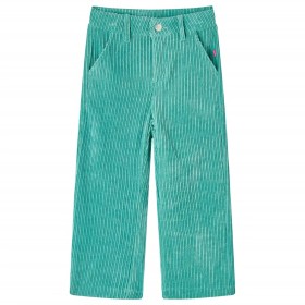 Pantaloni per Bambini in Velluto a Coste Verde Menta 116