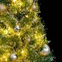 Albero Natale Artificiale 150 LED Palline e Neve Fioccata 120cm