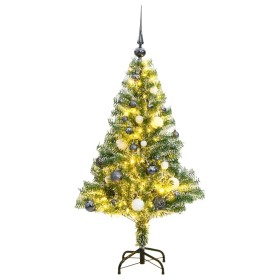 Albero Natale Artificiale 150 LED Palline e Neve Fioccata 150cm