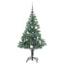 Albero Natale Artificiale 150 LED Palline e Neve Fioccata 150cm