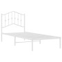 Giroletto con Testiera Metallo Bianco 80x200 cm