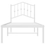 Giroletto con Testiera Metallo Bianco 80x200 cm