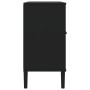 Credenza SENJA Aspetto Rattan Nero 112x40x80 cm Massello Pino