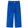 Pantaloni per Bambini in Velluto a Coste Blu Cobalto 104