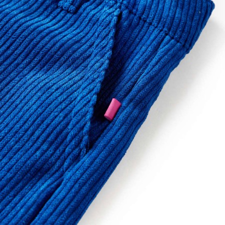 Pantaloni per Bambini in Velluto a Coste Blu Cobalto 104