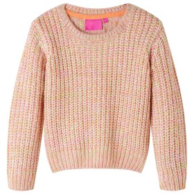 Maglione da Bambina Lavorato a Maglia Rosa Tenue 128