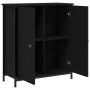 Credenza Nera 70x30x80 cm in Legno Multistrato