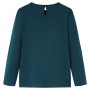 Maglietta per Bambini a Maniche Lunghe Verde Scuro 104