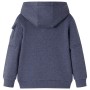 Felpa con Cappuccio e Cerniera per Bambini Blu Scuro Mélange 104