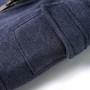 Felpa con Cappuccio e Cerniera per Bambini Blu Scuro Mélange 104