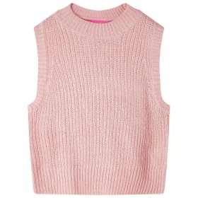 Gilet da Bambina Lavorato a Maglia Rosa Chiaro 104