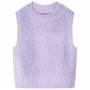 Gilet da Bambina Lavorato a Maglia Lilla Chiaro 92