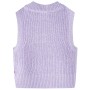 Gilet da Bambina Lavorato a Maglia Lilla Chiaro 92