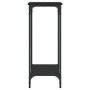 Tavolino Consolle Nero 75x30,5x75 cm in Legno Multistrato