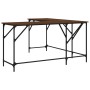 Scrivania Rovere Marrone 149x149x75 cm in Legno Multistrato