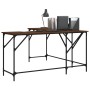 Scrivania Rovere Marrone 149x149x75 cm in Legno Multistrato