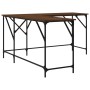 Scrivania Rovere Marrone 149x149x75 cm in Legno Multistrato