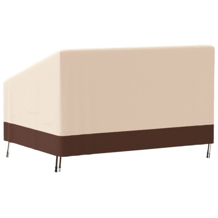 Copertura per Panca a 2 Posti Beige 137x97x48/74 cm 600D Oxford