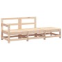 Set Salotto da Giardino 3 pz in Legno Massello di Pino