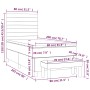 Giroletto a Molle con Materasso Grigio Scuro 80x200 cm Velluto