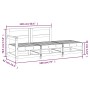 Set Salotto da Giardino 3 pz in Legno Massello di Pino