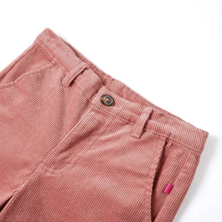 Pantaloni per Bambini in Velluto a Coste Rosa Antico 140