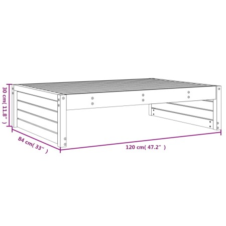 Poggiapiedi da Giardino 120x80 cm Legno Massello di Pino Miele