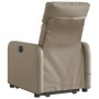 Poltrona Alzapersone Massaggi Reclinabile Cappuccino Similpelle
