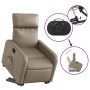 Poltrona Alzapersone Massaggi Reclinabile Cappuccino Similpelle
