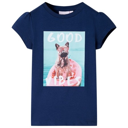 Maglietta da Bambina Blu Marino 104