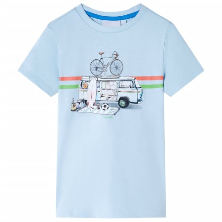 Maglietta da Bambino Azzurra 116