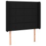 Letto a Molle con Materasso e LED Nero 90x190 cm in Tessuto