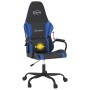 Sedia da Gaming Massaggiante Nero e Blu in Similpelle