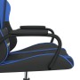 Sedia da Gaming Massaggiante Nero e Blu in Similpelle