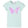 Maglietta Bambina Maniche Aletta Menta Chiaro 140