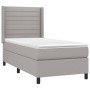 Letto a Molle Materasso e LED Grigio Chiaro 80x200 cm Tessuto