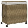 Cesto Portabiancheria con Ruote 60x35x60,5 cm Rattan