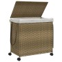 Cesto Portabiancheria con Ruote 60x35x60,5 cm Rattan