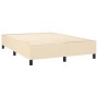 Letto a Molle con Materasso e LED Crema 140x190 cm in Tessuto